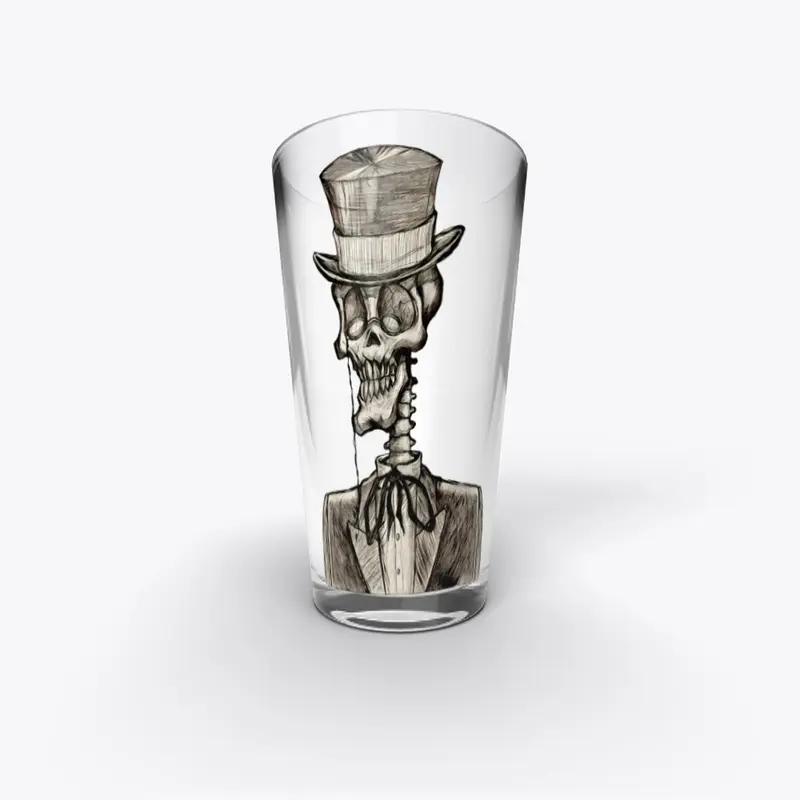 The Dapper Bastard Pint Glass